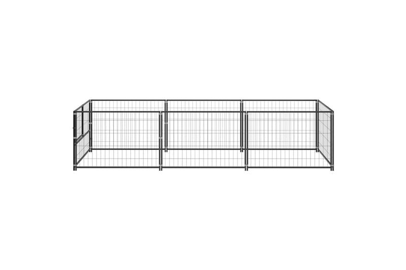 hundeløbegård 3 m² stål sort - Sort - Sport & fritid - Til dyrene - Til hund - Hundemøbler