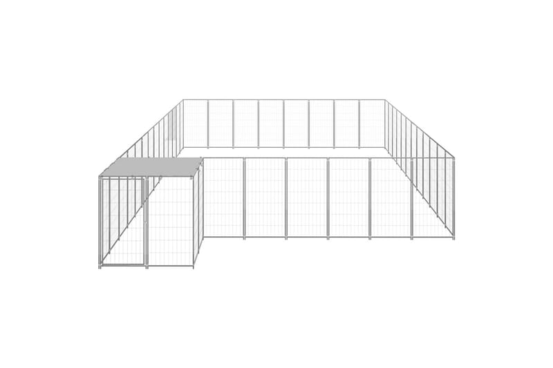 hundeløbegård 30,25 m² stål sølvfarvet - Sølv - Sport & fritid - Til dyrene - Til hund - Hundemøbler