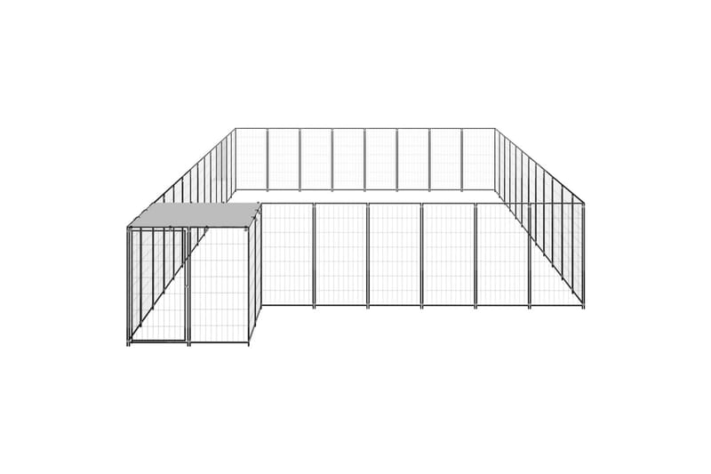 hundeløbegård 30,25 m² stål sort - Sort - Sport & fritid - Til dyrene - Til hund - Hundemøbler
