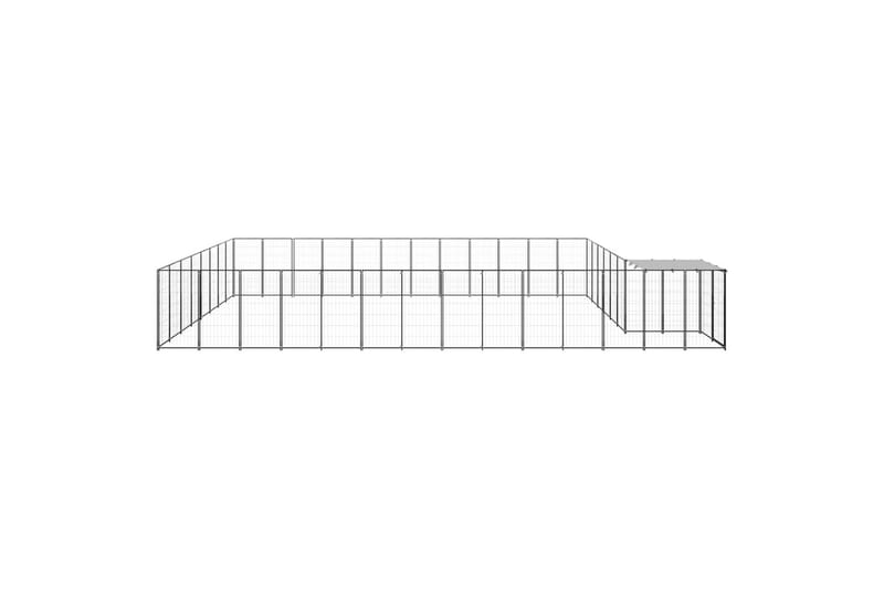 hundeløbegård 30,25 m² stål sort - Sort - Sport & fritid - Til dyrene - Til hund - Hundemøbler