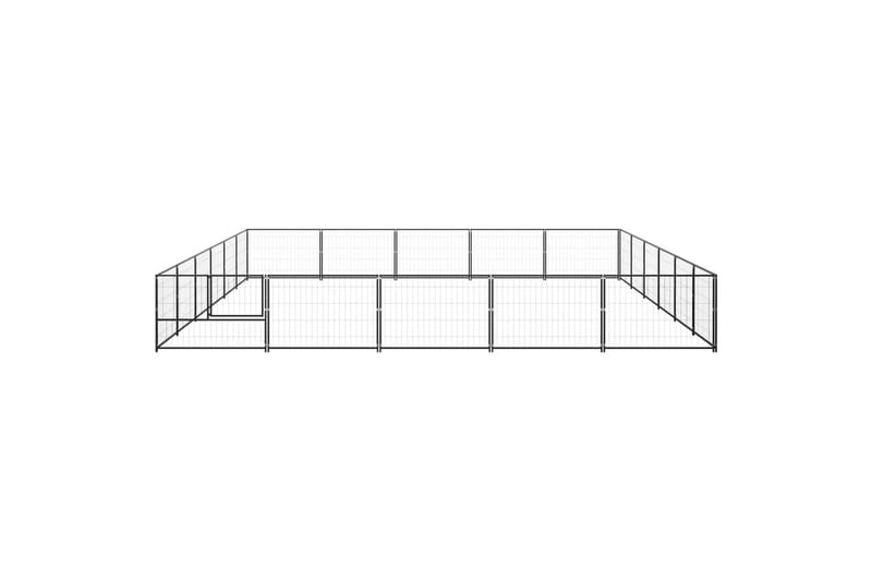 hundeløbegård 30 m² stål sort - Sort - Sport & fritid - Til dyrene - Til hund - Hundemøbler