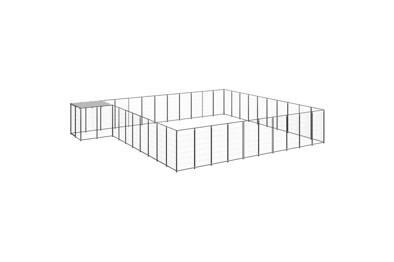 hundeløbegård 31,46 m² stål sort - Sort - Sport & fritid - Til dyrene - Til hund - Hundemøbler