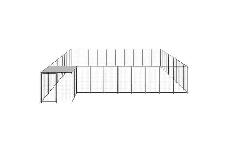 hundeløbegård 31,46 m² stål sort - Sort - Sport & fritid - Til dyrene - Til hund - Hundemøbler