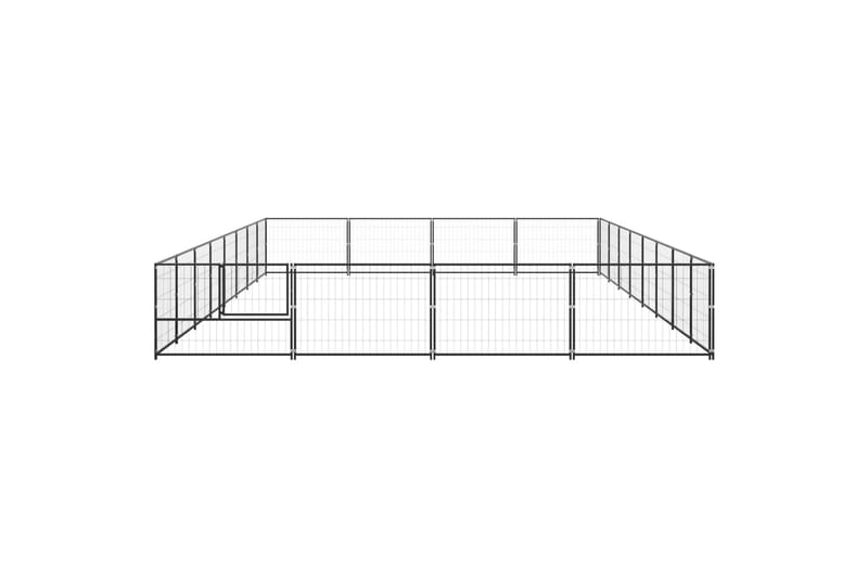 hundeløbegård 32 m² stål sort - Sort - Sport & fritid - Til dyrene - Til hund - Hundemøbler