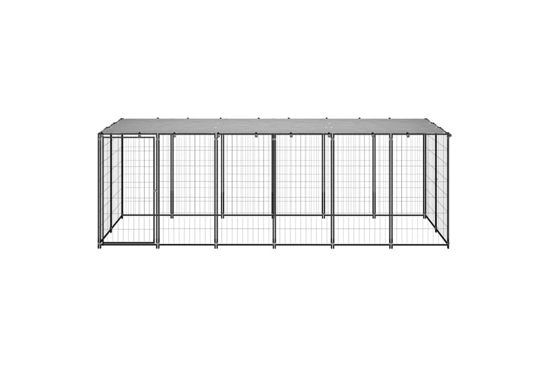 hundeløbegård 330x110x110 cm stål sort - Sort - Hundemøbler - Hundelåge & hundehegn - Hundehus & hundegård