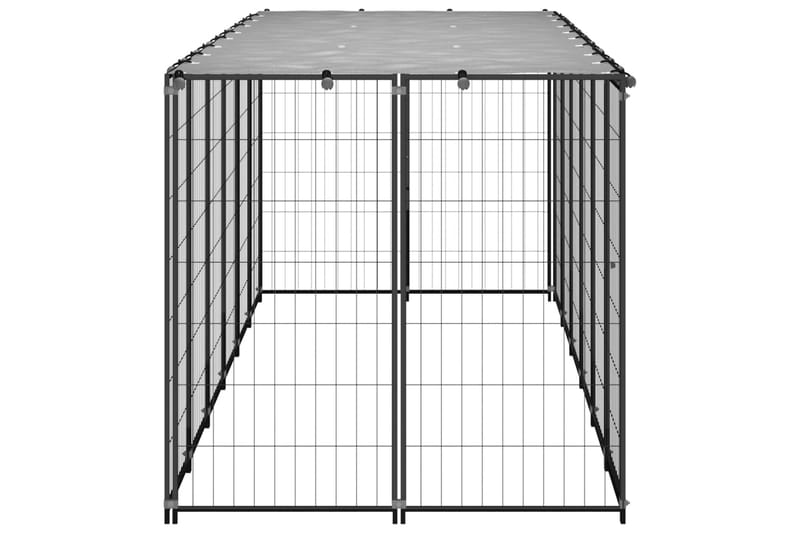 hundeløbegård 330x110x110 cm stål sort - Sort - Sport & fritid - Til dyrene - Til hund - Hundemøbler