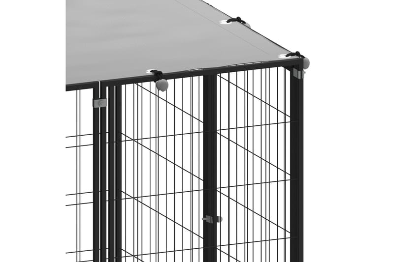 hundeløbegård 330x110x110 cm stål sort - Sort - Sport & fritid - Til dyrene - Til hund - Hundemøbler