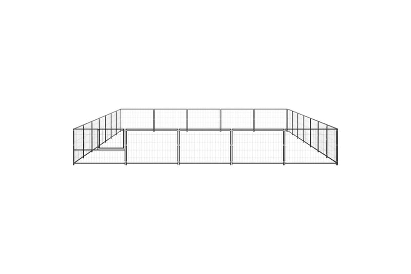 hundeløbegård 35 m² stål sort - Sort - Sport & fritid - Til dyrene - Til hund - Hundemøbler