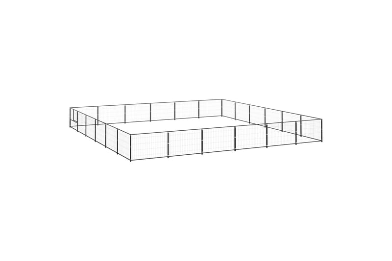 hundeløbegård 36 m² stål sort - Sort - Sport & fritid - Til dyrene - Til hund - Hundemøbler