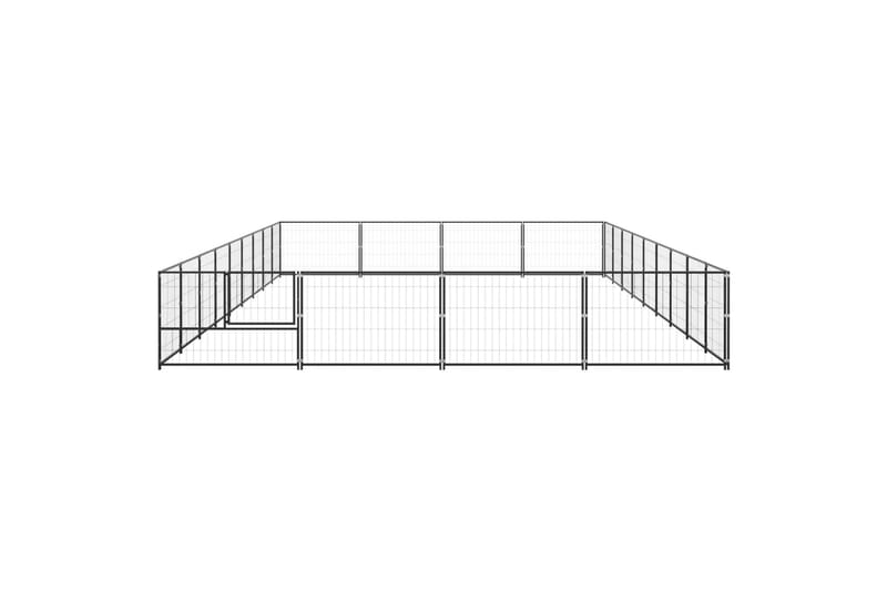 hundeløbegård 36 m² stål sort - Sort - Sport & fritid - Til dyrene - Til hund - Hundemøbler