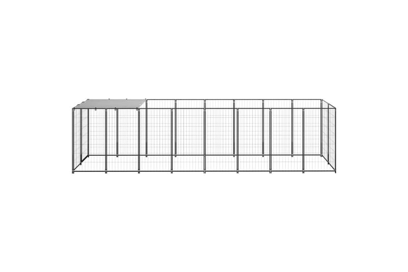 hundeløbegård 4,84 m² stål sort - Sort - Sport & fritid - Til dyrene - Til hund - Hundemøbler
