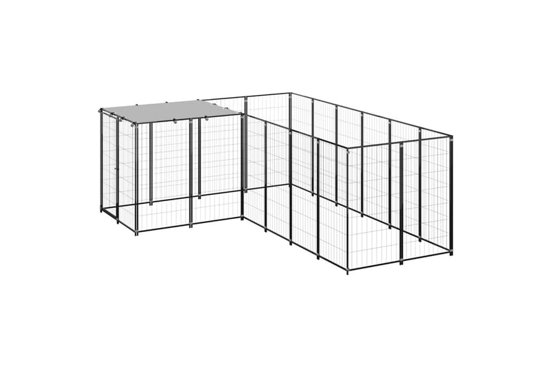 hundeløbegård 4,84 m² stål sort - Sort - Sport & fritid - Til dyrene - Til hund - Hundemøbler