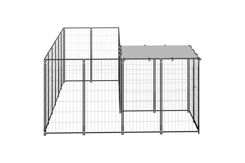 hundeløbegård 4,84 m² stål sort - Sort - Sport & fritid - Til dyrene - Til hund - Hundemøbler