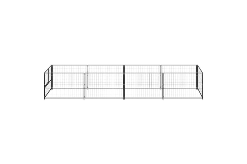 hundeløbegård 4 m² stål sort - Sort - Sport & fritid - Til dyrene - Til hund - Hundemøbler