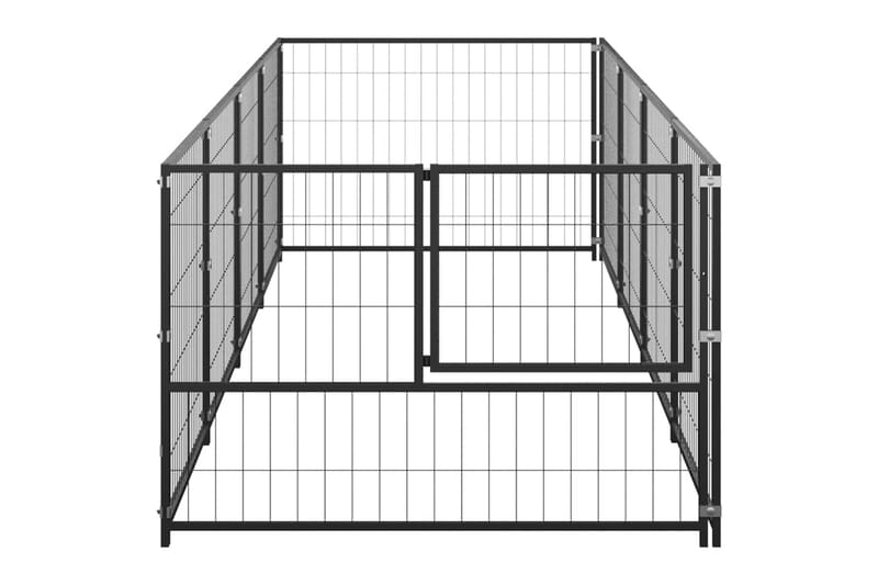 hundeløbegård 4 m² stål sort - Sort - Sport & fritid - Til dyrene - Til hund - Hundemøbler