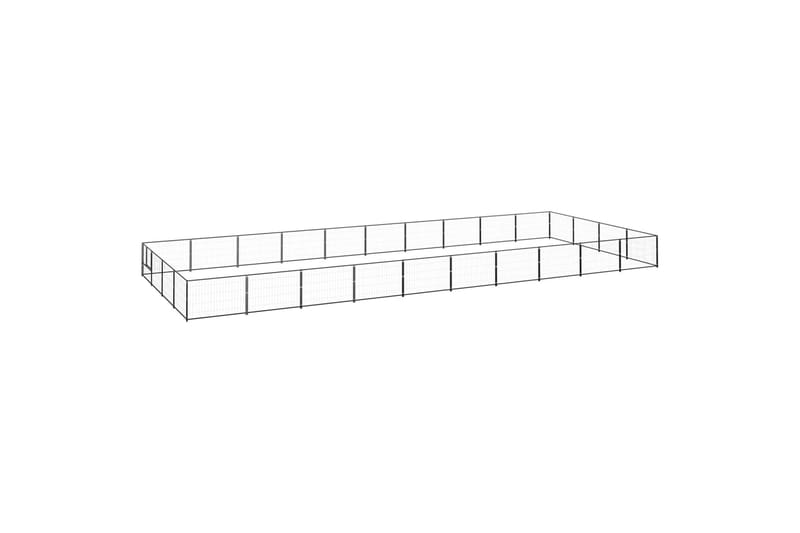 hundeløbegård 40 m² stål sort - Sort - Sport & fritid - Til dyrene - Til hund - Hundemøbler