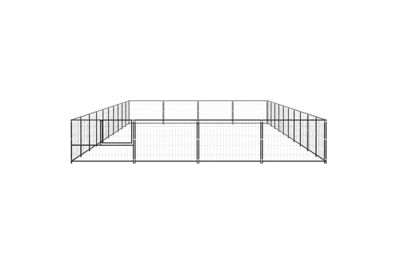 hundeløbegård 40 m² stål sort - Sort - Sport & fritid - Til dyrene - Til hund - Hundemøbler