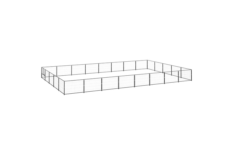 hundeløbegård 40 m² stål sort - Sort - Sport & fritid - Til dyrene - Til hund - Hundemøbler