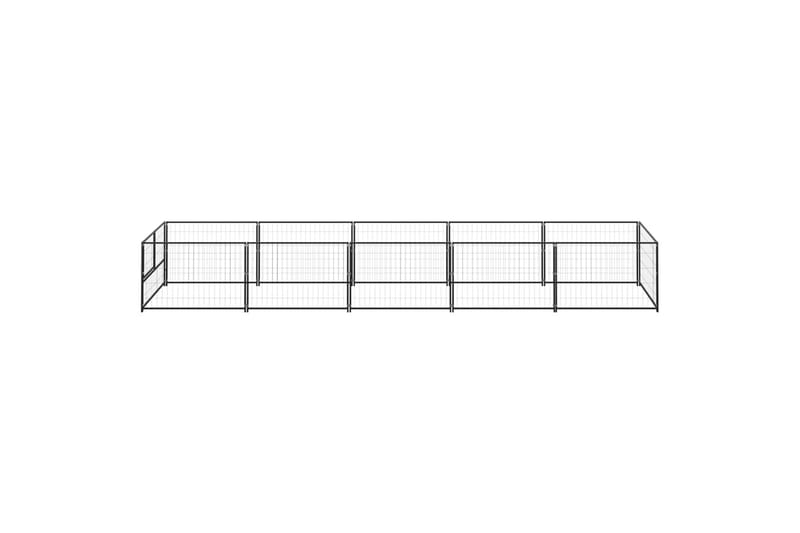 hundeløbegård 5 m² stål sort - Sort - Sport & fritid - Til dyrene - Til hund - Hundemøbler