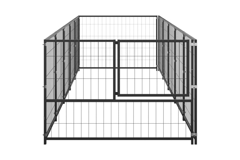 hundeløbegård 5 m² stål sort - Sort - Sport & fritid - Til dyrene - Til hund - Hundemøbler