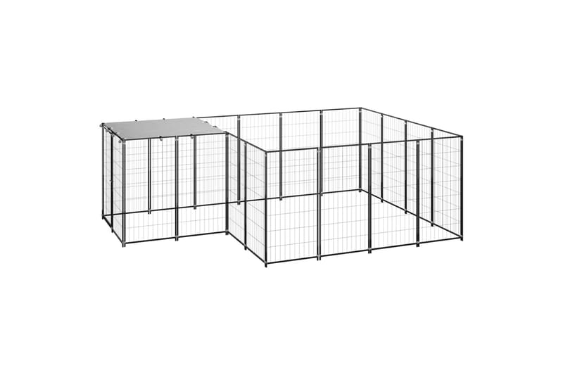 hundeløbegård 6,05 m² stål sort - Sort - Sport & fritid - Til dyrene - Til hund - Hundemøbler