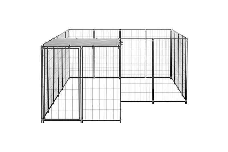 hundeløbegård 6,05 m² stål sort - Sort - Sport & fritid - Til dyrene - Til hund - Hundemøbler