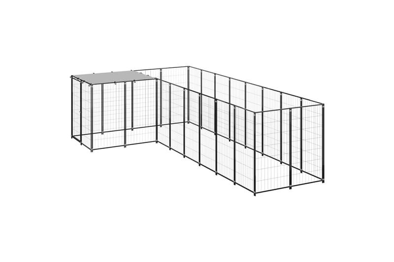 hundeløbegård 6,05 m² stål sort - Sort - Sport & fritid - Til dyrene - Til hund - Hundemøbler