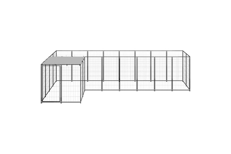 hundeløbegård 6,05 m² stål sort - Sort - Sport & fritid - Til dyrene - Til hund - Hundemøbler