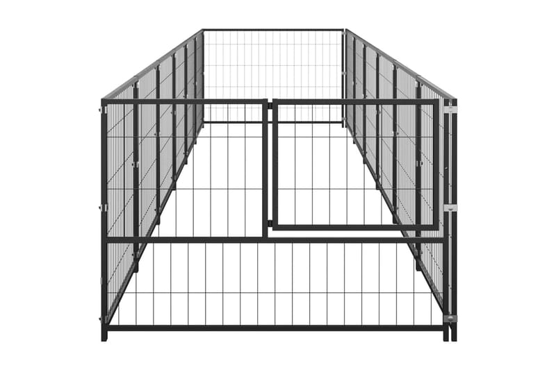 hundeløbegård 6 m² stål sort - Sort - Sport & fritid - Til dyrene - Til hund - Hundemøbler