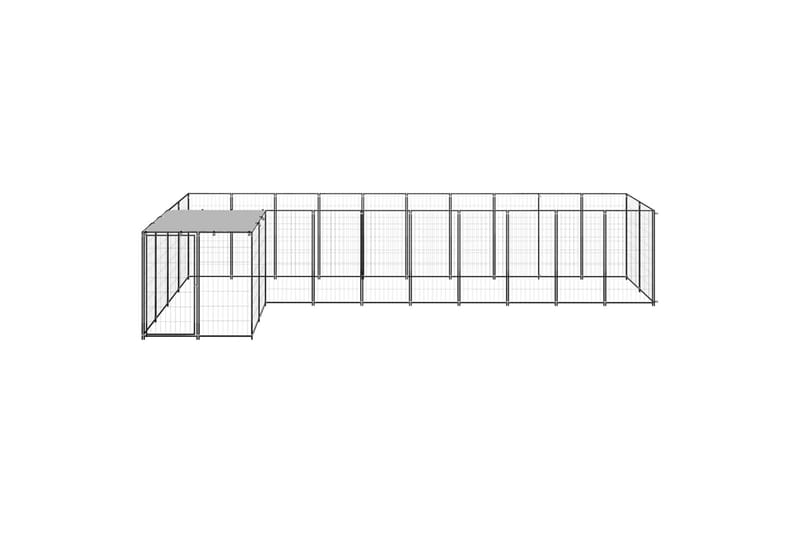 hundeløbegård 7,26 m² stål sort - Sort - Sport & fritid - Til dyrene - Til hund - Hundemøbler