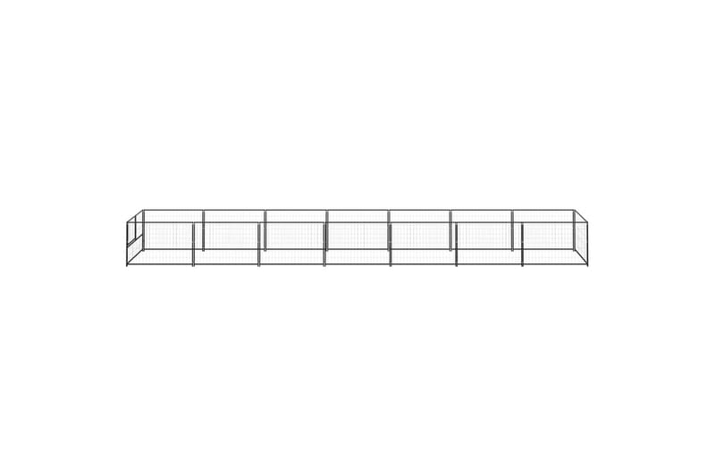 hundeløbegård 7 m² stål sort - Sort - Sport & fritid - Til dyrene - Til hund - Hundemøbler