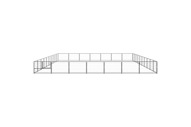 hundeløbegård 70 m² stål sort - Sort - Sport & fritid - Til dyrene - Til hund - Hundemøbler
