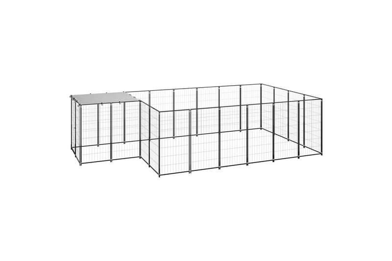 hundeløbegård 8,47 m² stål sort - Sort - Sport & fritid - Til dyrene - Til hund - Hundemøbler