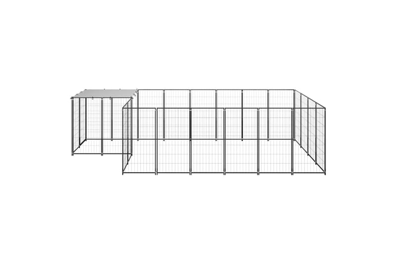 hundeløbegård 8,47 m² stål sort - Sort - Sport & fritid - Til dyrene - Til hund - Hundemøbler