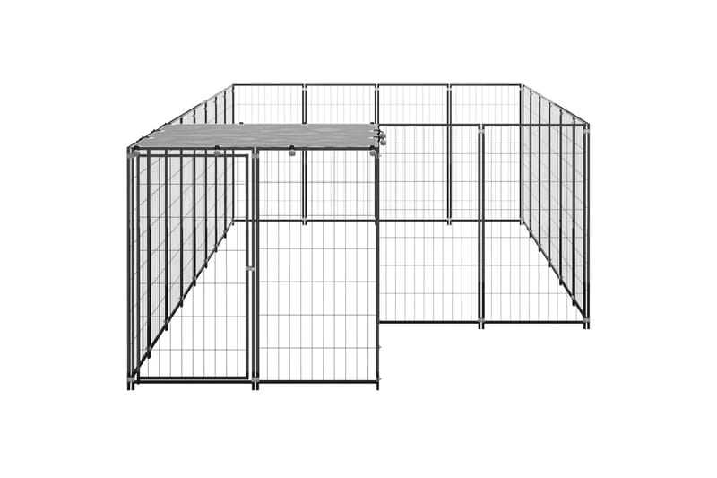 hundeløbegård 8,47 m² stål sort - Sort - Sport & fritid - Til dyrene - Til hund - Hundemøbler