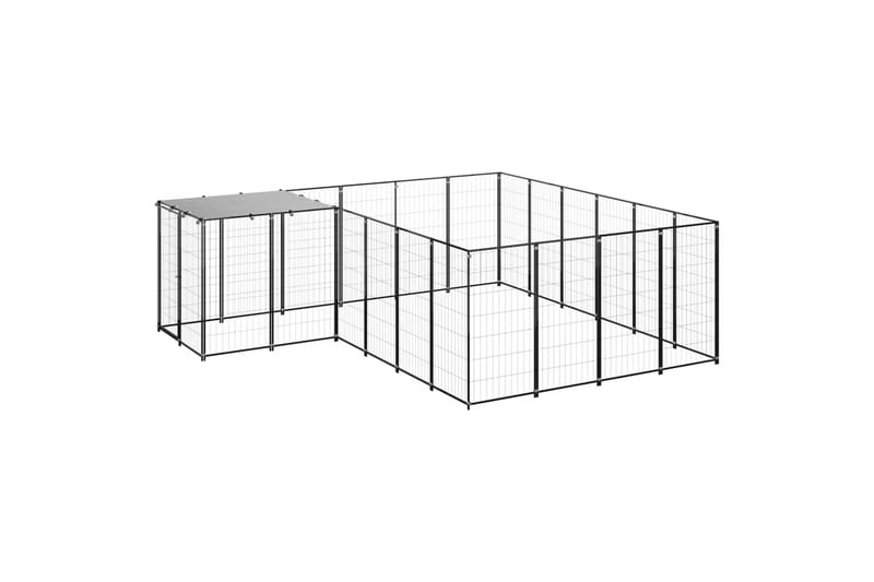hundeløbegård 8,47 m² stål sort - Sort - Sport & fritid - Til dyrene - Til hund - Hundemøbler