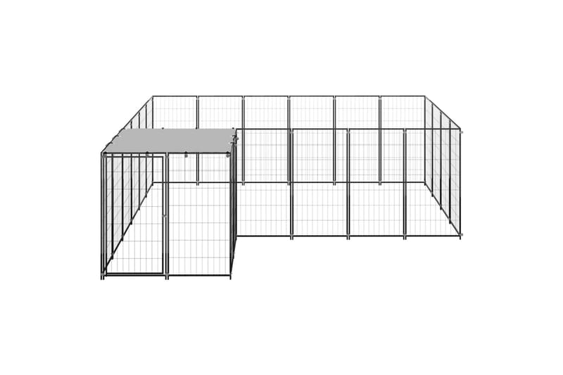 hundeløbegård 8,47 m² stål sort - Sort - Sport & fritid - Til dyrene - Til hund - Hundemøbler