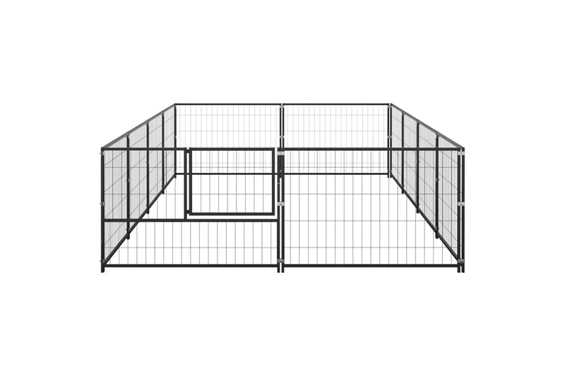 hundeløbegård 8 m² stål sort - Sort - Sport & fritid - Til dyrene - Til hund - Hundemøbler