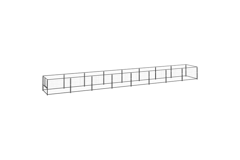 hundeløbegård 8 m² stål sort - Sort - Sport & fritid - Til dyrene - Til hund - Hundemøbler