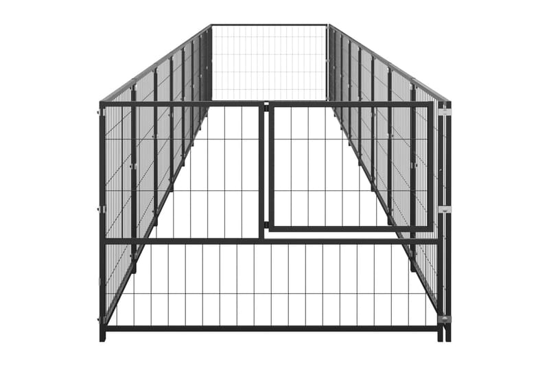 hundeløbegård 8 m² stål sort - Sort - Sport & fritid - Til dyrene - Til hund - Hundemøbler