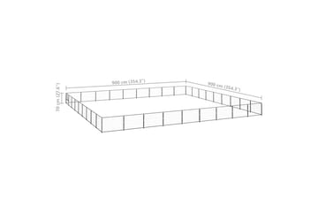 hundeløbegård 81 m² stål sort - Sort - Sport & fritid - Til dyrene - Til hund - Hundemøbler