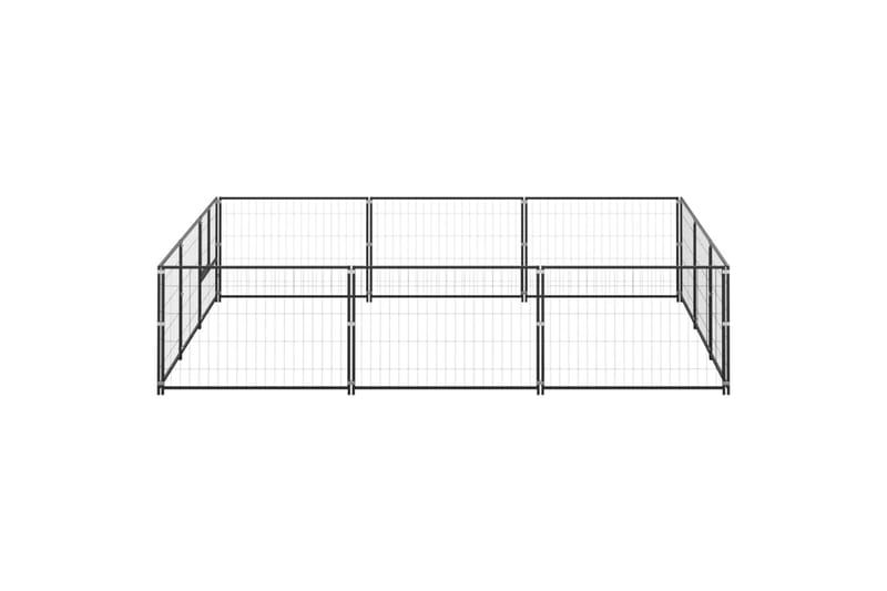 hundeløbegård 9 m² stål sort - Sort - Sport & fritid - Til dyrene - Til hund - Hundemøbler