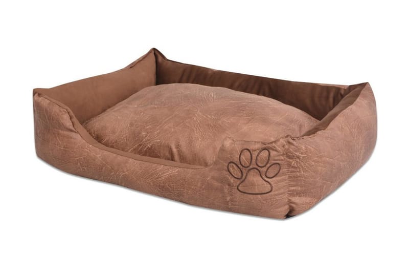 Hundeseng Med Hynde I Pu-Kunstlæder Str. S Beige - Beige - Sport & fritid - Til dyrene - Til hund - Hundemøbler - Hundeseng