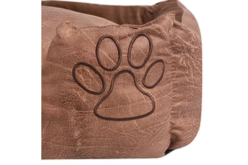 Hundeseng Med Hynde I Pu-Kunstlæder Str. L Beige - Beige - Sport & fritid - Til dyrene - Til hund - Hundemøbler - Hundeseng