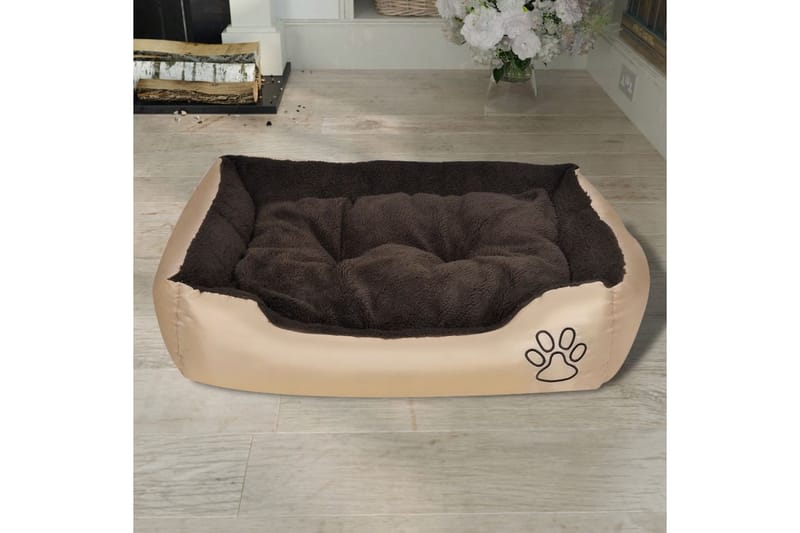 hundeseng XXL brun og beige - Beige - Sport & fritid - Til dyrene - Til hund - Hundemøbler - Hundeseng