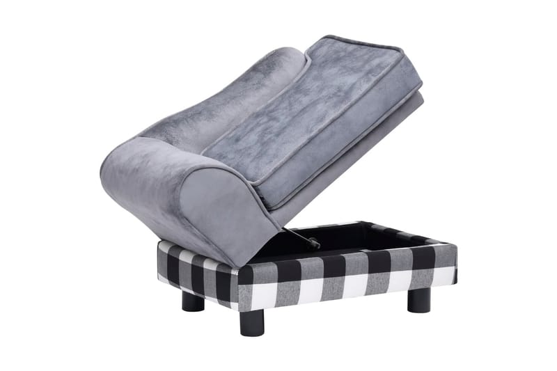 Hundesofa 57X34X36 cm Plys Grå - Grå - Sport & fritid - Til dyrene - Til hund - Hundemøbler