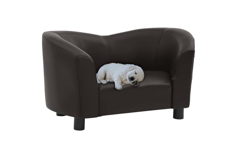 Hundesofa 67X41X39 cm Kunstlæder Brun - Brun - Hundemøbler - Hundeseng