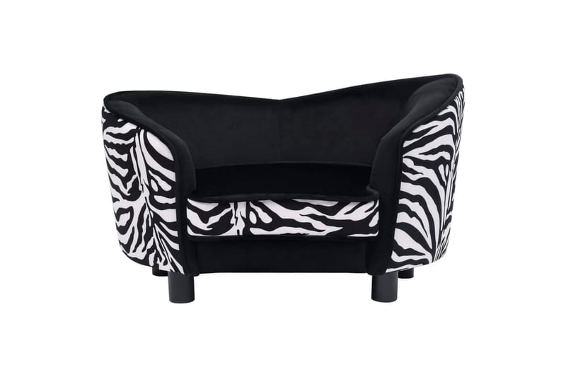 Hundesofa 68X38X38 cm Plys Sort - Sort - Hundemøbler - Hundeseng