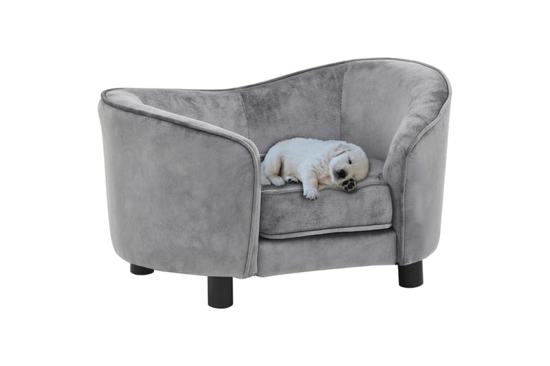 Hundesofa 69X49X40 cm Plys Grå - Grå - Hundemøbler - Hundeseng