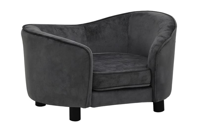 hundesofa 69x49x40 cm plys mørkegrå - Grå - Sport & fritid - Til dyrene - Til hund - Hundemøbler - Hundeseng
